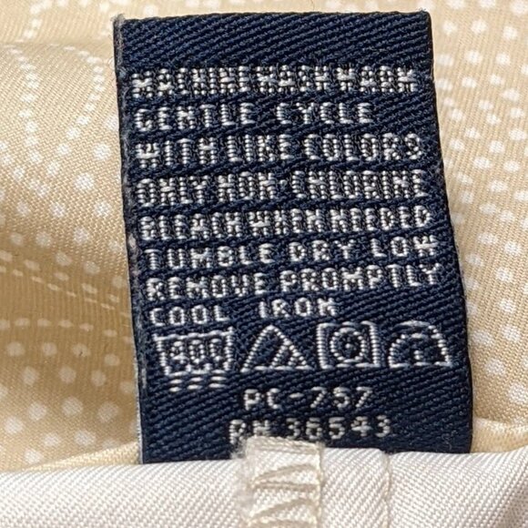 IZOD Floral and Dot Pattern Dressy Polyester Skort Beige and White Size 8 - Picture 9 of 10